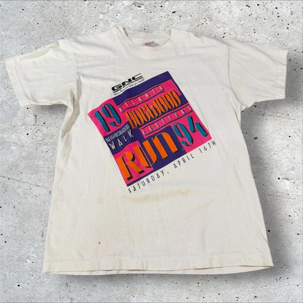 Vintage 1994 Atlanta Dogwood Festival Run T Shirt Mens Large Single Stitch USA